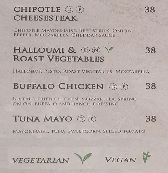 Gino's Deli Menu, Menu for Gino's Deli, Al Dhafrah, Abu Dhabi