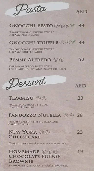 Gino's Deli Menu, Menu for Gino's Deli, Al Dhafrah, Abu Dhabi