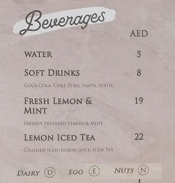 Gino's Deli Menu, Menu for Gino's Deli, Al Dhafrah, Abu Dhabi