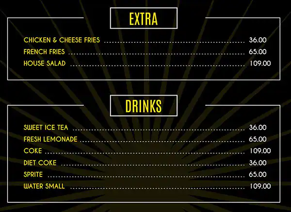 Slider HQ Menu, Menu for Slider HQ, Al Wahda, Abu Dhabi 