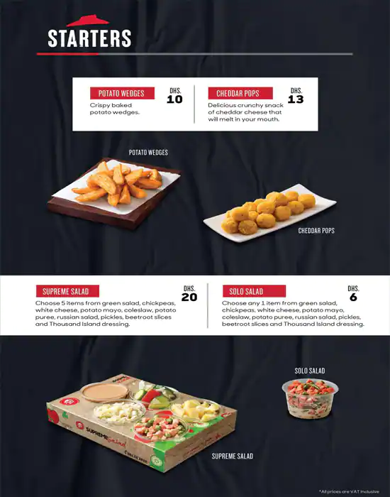 Pizza Hut - بيتزا هت Menu, Menu for Pizza Hut - بيتزا هت, Masdar City, Abu Dhabi 