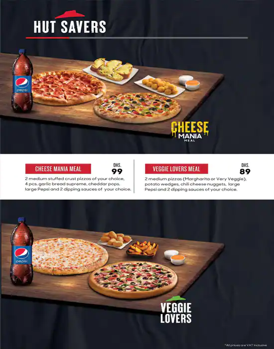 Pizza Hut - بيتزا هت Menu, Menu for Pizza Hut - بيتزا هت, Masdar City, Abu Dhabi 