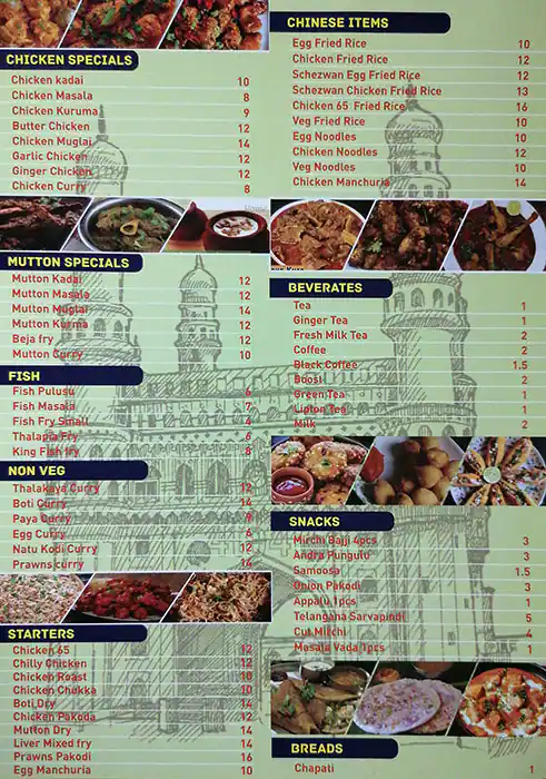 Telugu Ruchi Menu, Menu for Telugu Ruchi, Al Markaziya, Abu Dhabi 