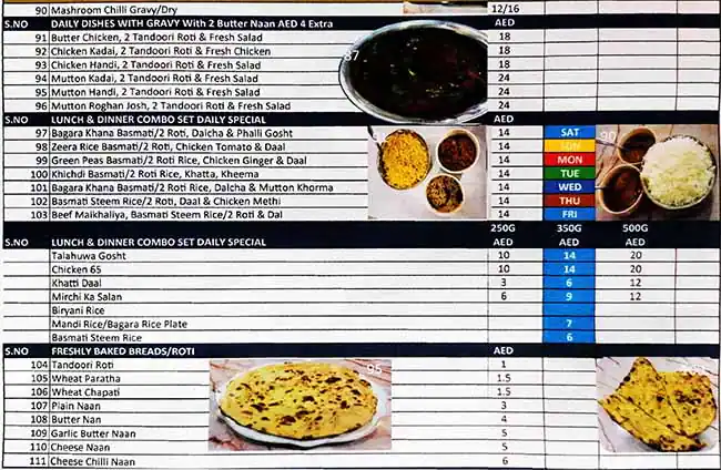 Kashish Restaurant Menu, Menu for Kashish Restaurant, Mussafah Shabiya, Abu Dhabi 