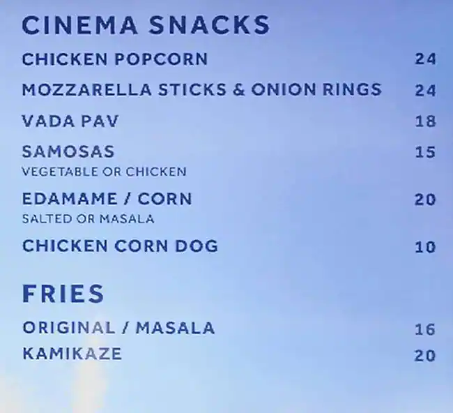 VOX Cinemas Menu, Menu for VOX Cinemas, Tourist Club Area (Al Zahiyah), Abu Dhabi 