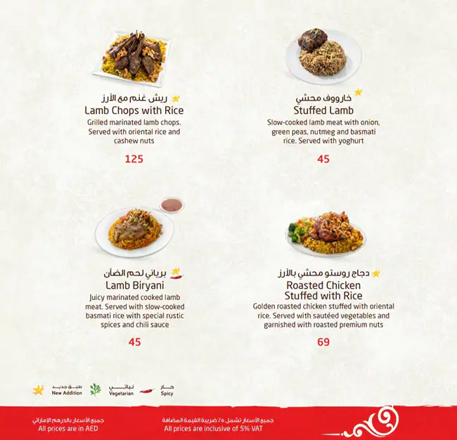 Zahrat Lebnan Menu, Menu for Zahrat Lebnan, Al Shahama, Abu Dhabi 