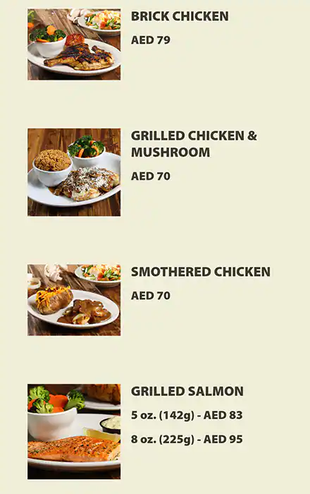 Texas Roadhouse Menu, Menu for Texas Roadhouse, Al Maryah Island, Abu Dhabi 