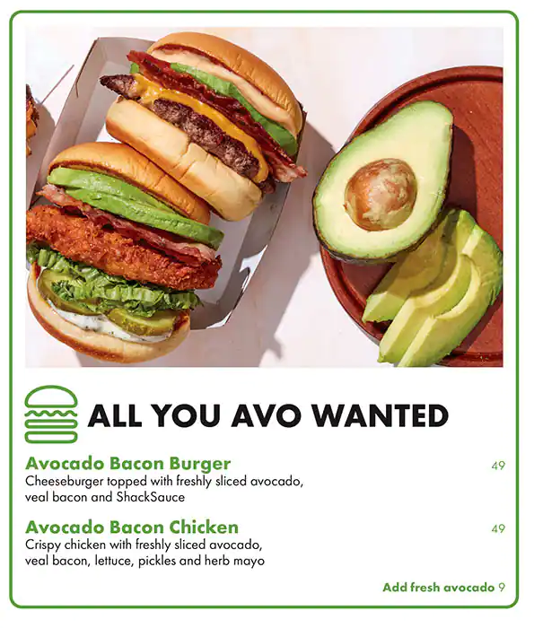 Shake Shack Menu, Menu for Shake Shack, Al Maryah Island, Abu Dhabi 