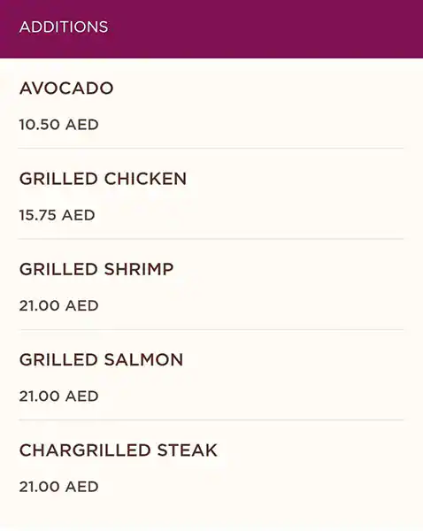 The Cheesecake Factory Menu, Menu for The Cheesecake Factory, Al Maryah Island, Abu Dhabi 