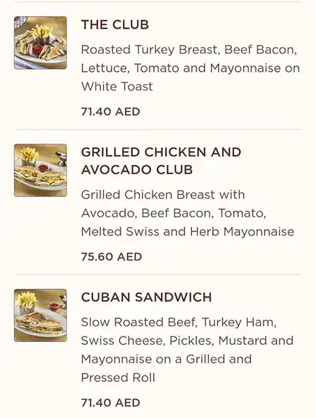 The Cheesecake Factory Menu, Menu for The Cheesecake Factory, Al Maryah Island, Abu Dhabi 