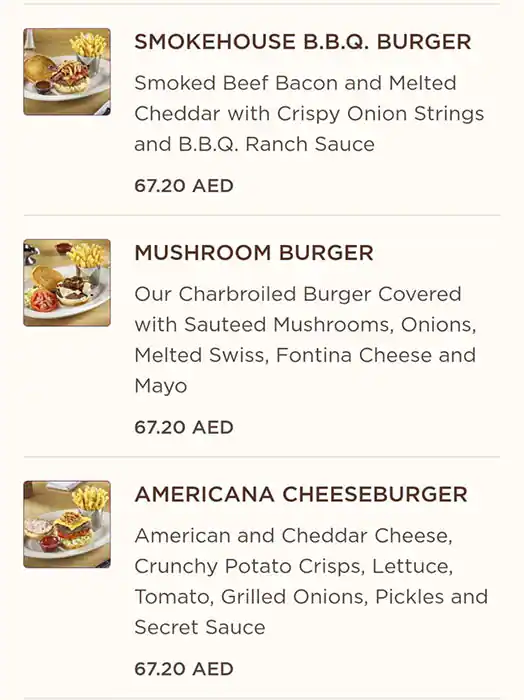 The Cheesecake Factory Menu, Menu for The Cheesecake Factory, Al Maryah Island, Abu Dhabi 