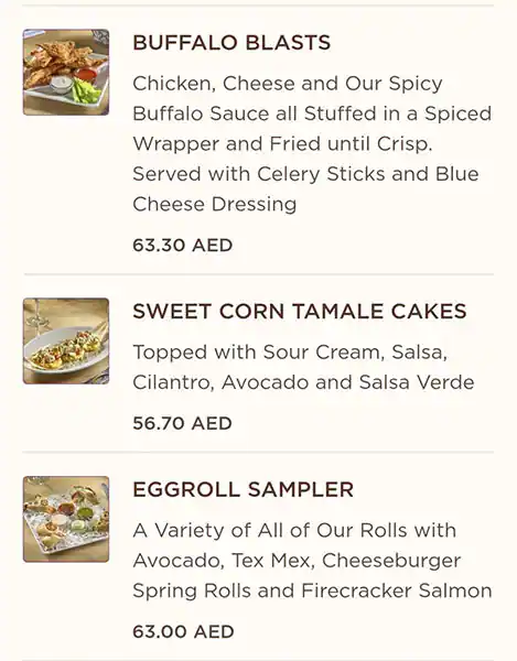 The Cheesecake Factory Menu, Menu for The Cheesecake Factory, Al Maryah Island, Abu Dhabi 