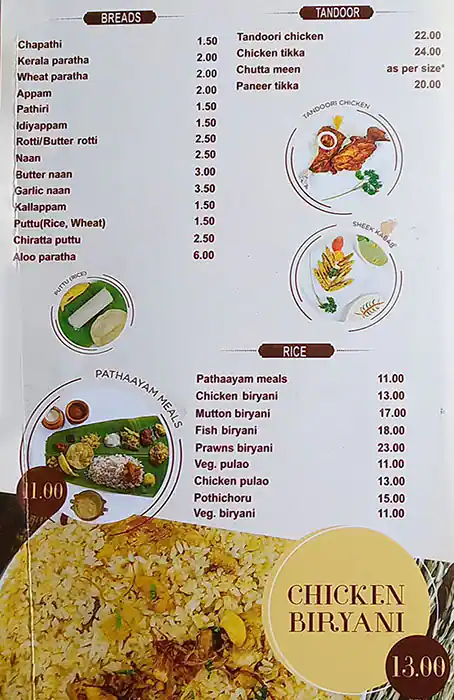 Pathaayam Menu, Menu for Pathaayam, Muwailih Commercial, Sharjah 