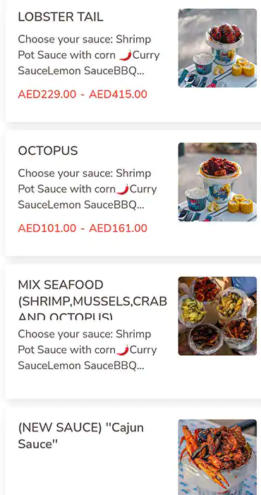 Shrimp Pot Menu, Menu for Shrimp Pot, Al Mushrif, Abu Dhabi 