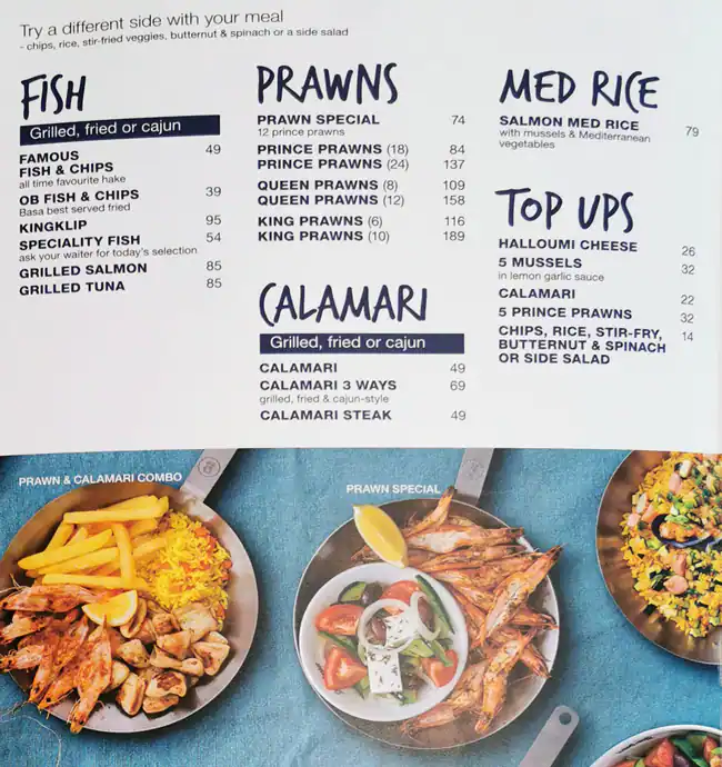 Ocean Basket Menu, Menu for Ocean Basket, Al Jurf, Ajman 