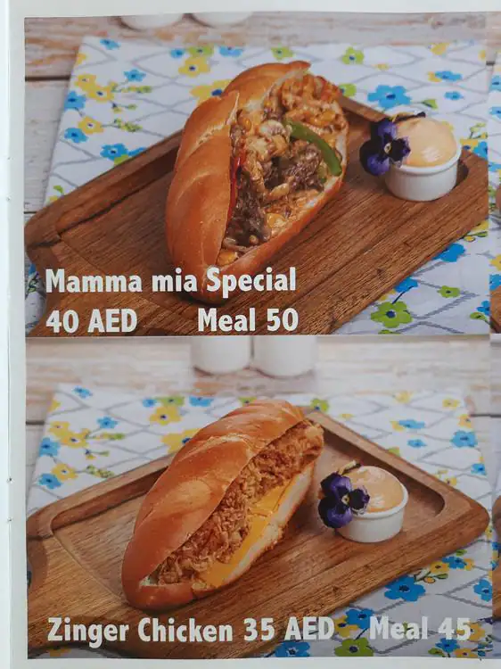 Mamma Mia Menu, Menu for Mamma Mia, Al Mushrif, Abu Dhabi 