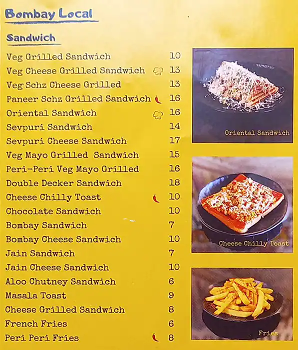 Bombay Food Factory Menu, Menu for Bombay Food Factory, Abu Shagara, Sharjah 