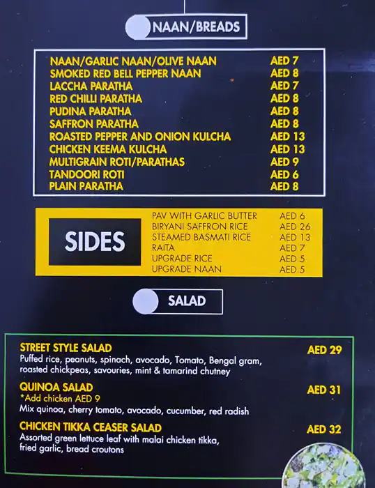 Bombay Canteen Menu, Menu for Bombay Canteen, Al Maryah Island, Abu Dhabi 