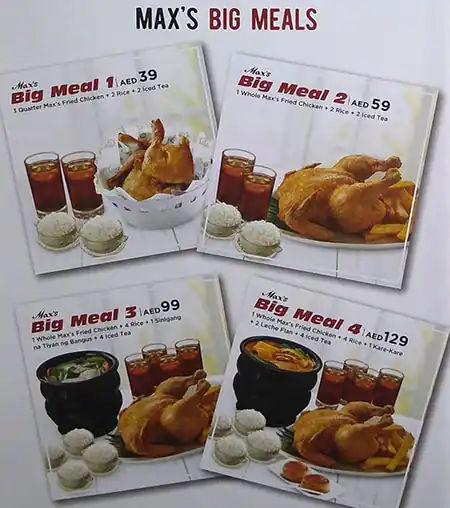 Max's Restaurant Menu, Menu for Max's Restaurant, Al Nahda, Sharjah 