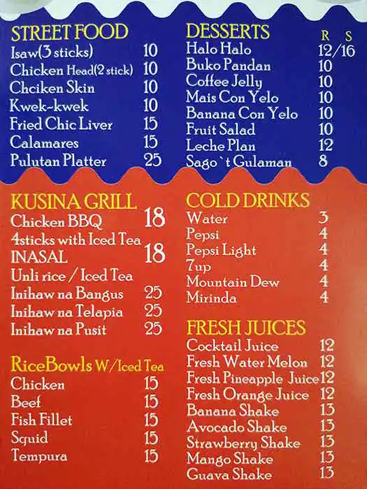 Pinoy Kusina Menu, Menu for Pinoy Kusina, Tourist Club Area (Al Zahiyah), Abu Dhabi 