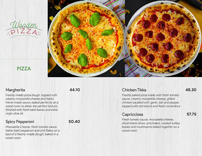 Wooden Pizza Menu, Menu for Wooden Pizza, Al Nahyan, Abu Dhabi 