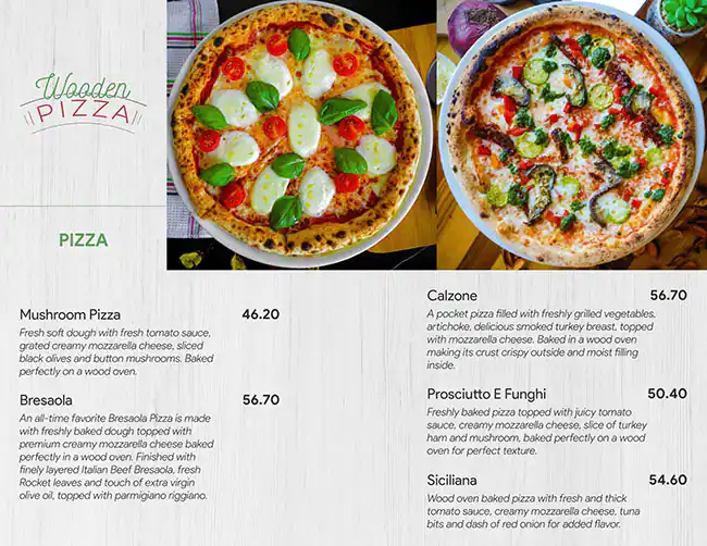 Wooden Pizza Menu, Menu for Wooden Pizza, Al Nahyan, Abu Dhabi 