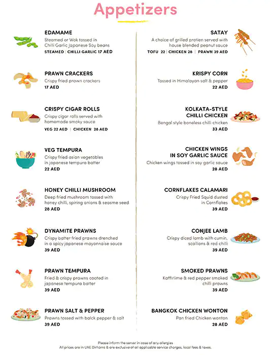 Ziuko Menu, Menu for Ziuko, Al Khalidiya, Abu Dhabi 