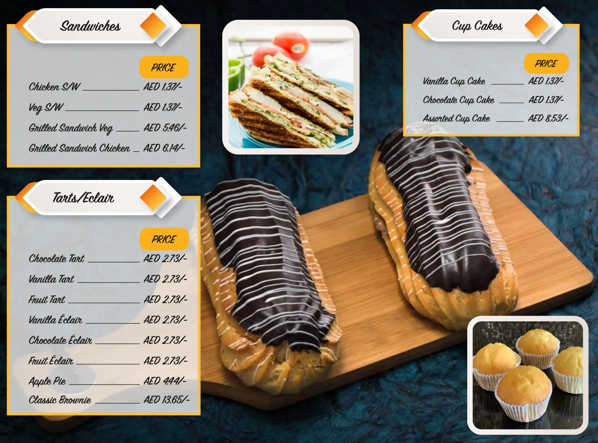 Ammas Pastries Menu, Menu for Ammas Pastries, Al Nabba, Sharjah 