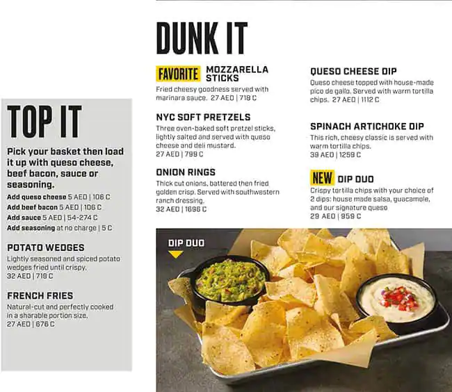 Buffalo Wild Wings Menu, Menu for Buffalo Wild Wings, University City, Sharjah 