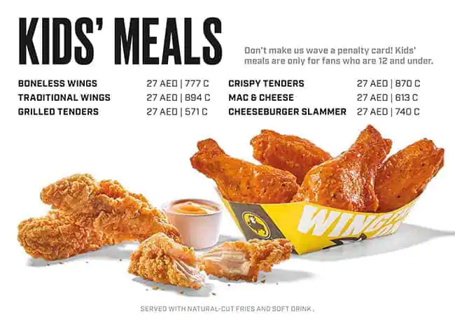 Buffalo Wild Wings Menu, Menu for Buffalo Wild Wings, University City, Sharjah 