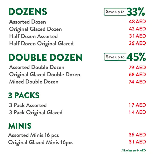 Krispy Kreme - كرسبي كريم Menu 