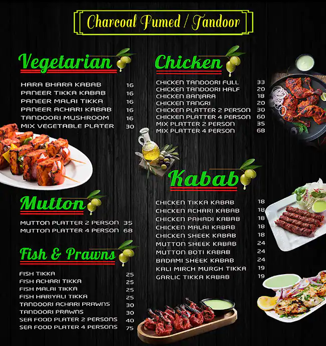 Zaitoon Multi Cuisine Restaurant Menu 