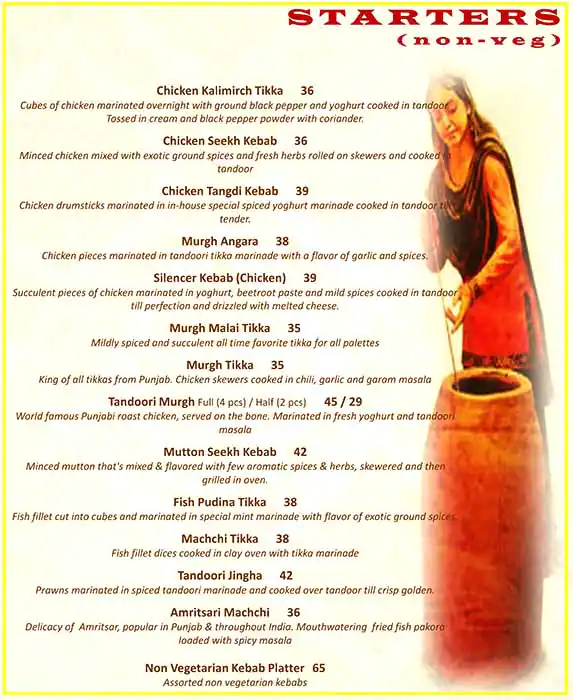 Punjab Highway Restaurant Menu 