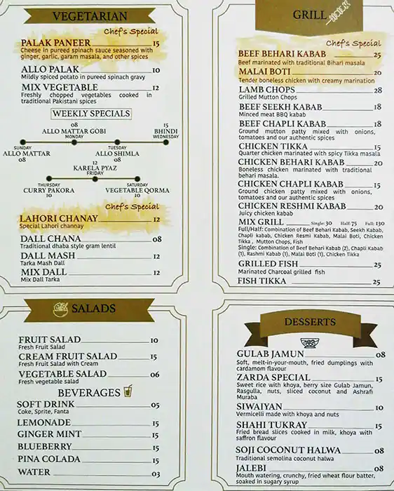 Shaista Kitchen Menu, Menu for Shaista Kitchen, Al Khalidiya, Abu Dhabi 