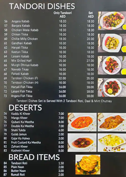 Mahfil Hyderabad Restaurant Menu 