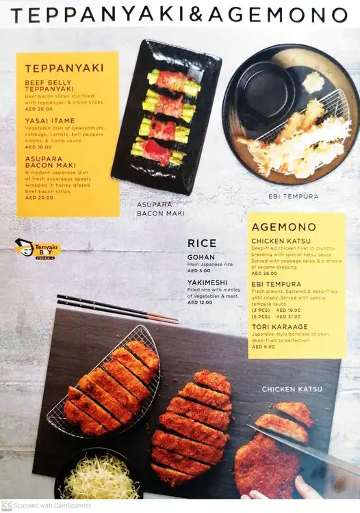 Teriyaki Boy & Sizzlin' Steak Menu 