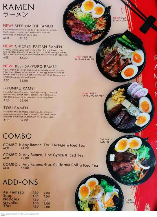 Teriyaki Boy & Sizzlin' Steak Menu 