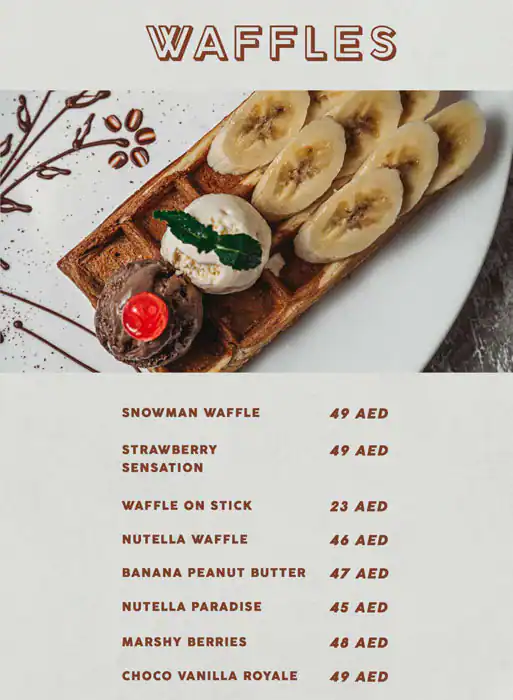 The Chocolate Room Menu, Menu for The Chocolate Room, Al Wahda, Abu Dhabi 