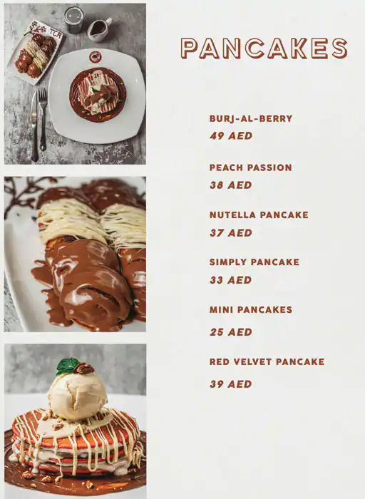 The Chocolate Room Menu, Menu for The Chocolate Room, Al Wahda, Abu Dhabi 