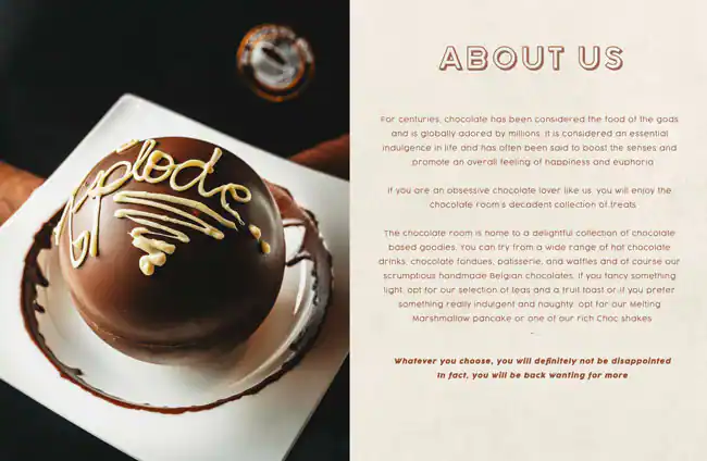 The Chocolate Room Menu, Menu for The Chocolate Room, Al Wahda, Abu Dhabi 