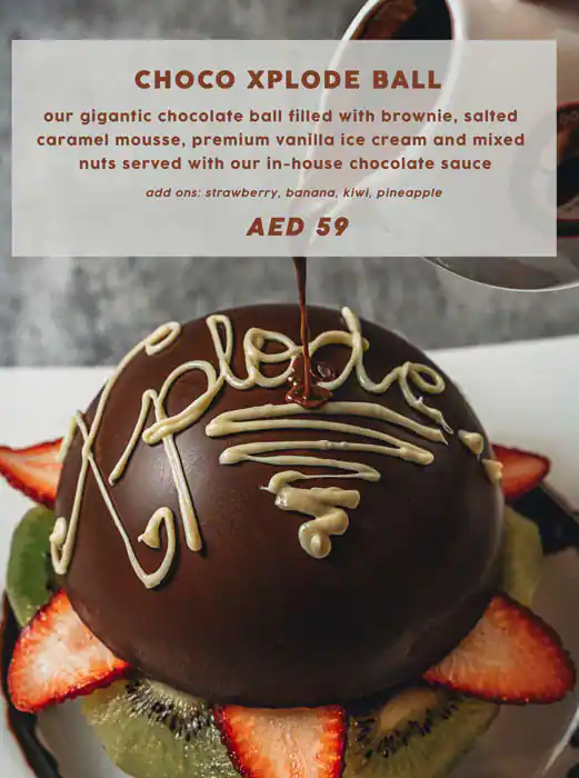 The Chocolate Room Menu, Menu for The Chocolate Room, Al Wahda, Abu Dhabi 