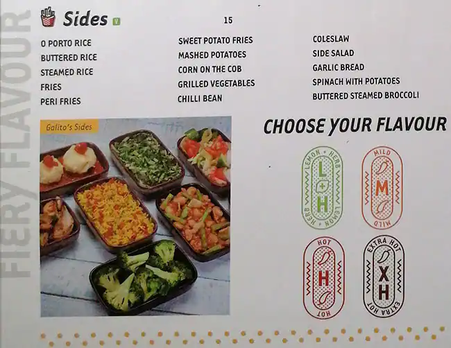 Galitos Menu, Menu for Galitos, Khalifa City, Abu Dhabi 