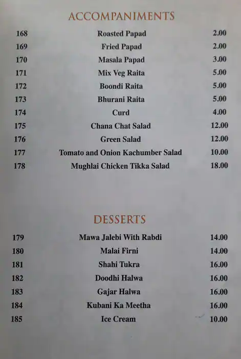 Kareem's Menu, Menu for Kareem's, Madinat Zayed, Abu Dhabi 