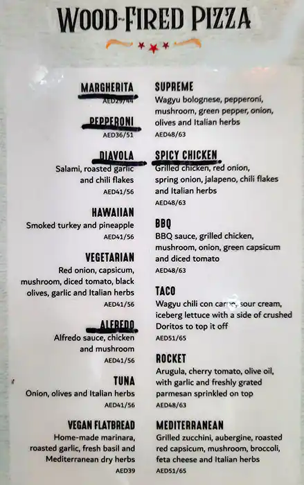 Kingpin Menu, Menu for Kingpin, Al Madina Al Riyadiya, Abu Dhabi 