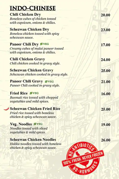 Chicken Street Menu, Menu for Chicken Street, Al Nahda, Sharjah 