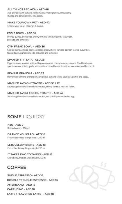 Breakfast Up Menu, Menu for Breakfast Up, Al Maryah Island, Abu Dhabi 