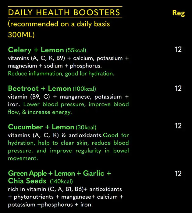 Healthy Juicery Menu, Menu for Healthy Juicery, Al Khalidiya, Abu Dhabi 