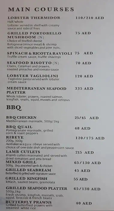 Weekend BBQ Menu, Menu for Weekend BBQ, Al Mushrif, Abu Dhabi 