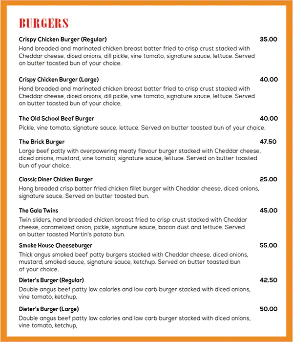 Burger Fury Menu, Menu for Burger Fury, Muroor, Abu Dhabi 