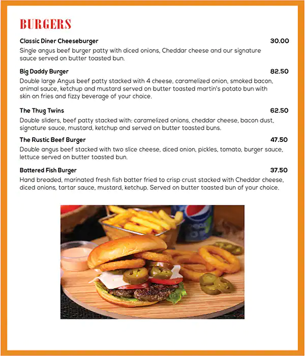 Burger Fury Menu, Menu for Burger Fury, Muroor, Abu Dhabi 